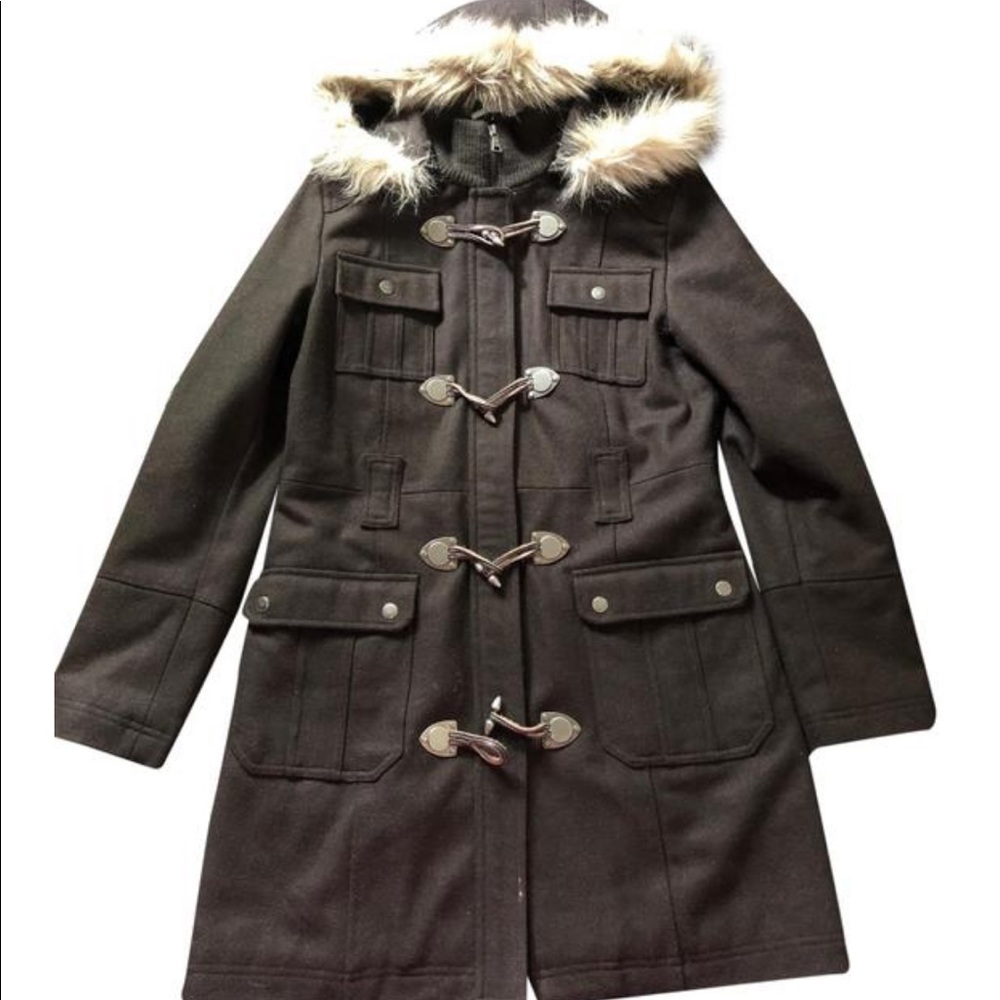 Esprit Womens Wool Toggle Coat